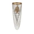 Whole sconce front view with bright white background showing overall silhouette