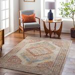 Product Image 3 for Naila Vintage-Inspired Woven Coral / Beige Rug - 6'7" x 9'6" from Surya
