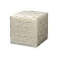 Product Image 1 for Woven Leather Ottoman from Jamie Young