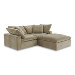 Terra Condo Nook sectional angled view showing left armrest and back cushions with chaise on the right