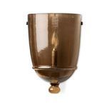 Side view of Cerie Sconce showing depth of chalice shape and mounting hardware