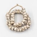 Product Image 1 for White Drum Double Cross Kenya Cow Bone Beads Per String from Legend of Asia