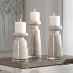 Product Image 3 for Kyan Ceramic Decorative Candle Holders, Set of 3 from Uttermost