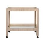Product Image 1 for Otis Fluted Bar Cart In Light Cerused Oak from Worlds Away