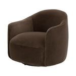 Product Image 2 for Burke Cocoa Velvet Swivel Club Chair from Essentials for Living