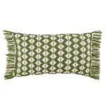 Perdita Geometric Green/ Ivory Indoor/ Outdoor Lumbar Pillow image 1