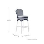 Product Image 15 for Savoy Chalk And White & Navy Bar Stool from Summer Classics
