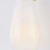 Close-up of frosted glass shade with visible golden decorative pins on Clarkstown Wall Sconce