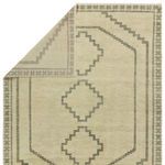 Product Image 3 for Paphos Hand-Knotted Medallion Green / Gray Rug 18" x 18" from Jaipur 