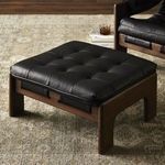 Product Image 12 for Halston Heirloom Black Top Grain Leather Ottoman from Four Hands