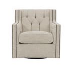 Candace Swivel Chair - Beige Fabric image 1