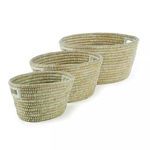 Product Image 1 for Rivergrass Oval Baskets With Handles, Set Of 3 from Napa Home And Garden