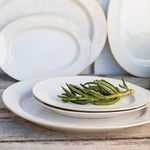 Product Image 2 for Beja Small Ceramic Stoneware Oval Platter - White & Cream from Costa Nova