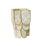 Celestial Cascade wall sconce side view highlighting layered scalloped panel design