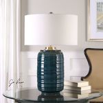 Product Image 4 for Uttermost Delane Dark Teal Table Lamp from Uttermost