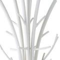 Close-up of Twiggy Oval Chandelier's central twig stem with white finish and textured metal