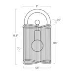 Product Image 5 for Nimes Black Wood-Shade Brass Wall Sconce from Regina Andrew Design