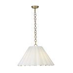 Allison Pendant illuminated showing warm inviting glow through white sculptural shade