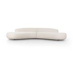 Belen Double Chaise sofa with large amorphous double chaise and smooth flowing curved perimeter back in light upholstery