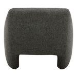 Rear view of Barrow chair with smooth rounded backrest and wide base opening