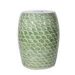 Product Image 1 for Mint Green Fish Scale Porcelain Garden Stool from Legend of Asia
