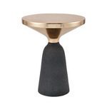 Graves Accent Table In Shiny Gold And Black image 1