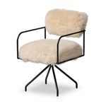 Product Image 2 for Fenn Champagne Mongolian Fur Desk Chair from Four Hands