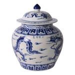 Product Image 3 for Blue & White Ginger Jar W/ Dragon Motif from Legend of Asia