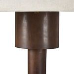 Close-up showing flat tripod iron base arms of Fordham Floor Lamp