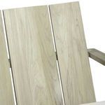 Close-up of light gray teak wood leg with visible grain and smooth finish
