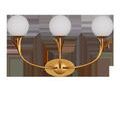 Back view highlighting round gold mounting plate with attached arcing arms