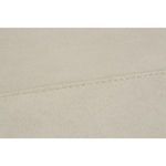 Close-up detail of beige leather upholstery stitching and texture