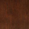 Close-up of oak wood grain pattern and dark toasted finish on the sideboard surface