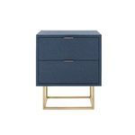 Product Image 2 for Cubik 2-Drawer Blue Side Table from Villa & House