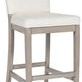 Juliet Performance Stool angled view showing curved backrest and cushioned seat detail