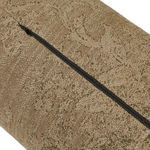 Close-up showing zipper detail on darker beige April Bolster Pillow