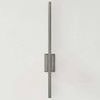 Bernard Wall Sconce front view showing slim central tube and rectangular backplate on white wall
