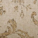 Detailed close-up of light beige damask fabric texture on April Bolster Pillow