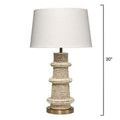 Rowan Table Lamp with size dimensions marked as 30 inches tall and 17.5 inches wide