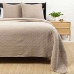 Product Image 1 for Huntington Cotton Queen Coverlet - Taupe from Pom Pom at Home