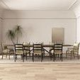 Product Image 7 for Sidereal French Laundry Stripped Brown Chestnut Dining Table from Johnathan Charles
