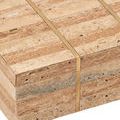 Top-down view showing natural veining and brass inlay creating linear stacked pattern on box lid