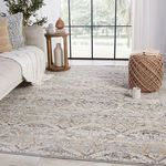 Product Image 8 for Edlynne Damask Light Gray/ Light Blue Rug from Jaipur 