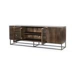 Kelby Media Console Carved Vintage Brown image 10