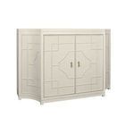Product Image 1 for Two Door Decorative Rattan Overlay Cabinet With Curved Ends Painted from Worlds Away