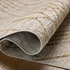 Partial rug folded to show front pile texture and weave backing