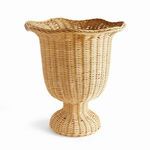 Product Image 1 for Myra Rattan Scalloped Edge Footed Urn from Napa Home And Garden