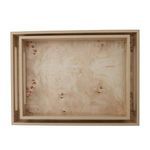 Product Image 4 for 2-Piece Burl Wood Veneer Tray Set with Handles, Natural Finish from Creative Co-Op