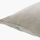 Side close-up showing the plush texture and flange detail of the Karling Driftwood Accent Pillow
