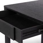 Open drawer showing smooth interior and metal sliding mechanism
